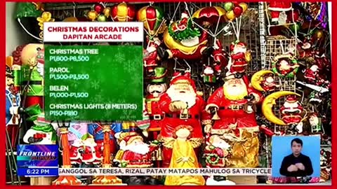 Bentahan ng Christmas decor sa Dapitan Arcade, nagmahal na rin