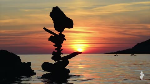 Stone Balancing - Michael Grabb Balancer with Alan Watts Narration - Reloaded