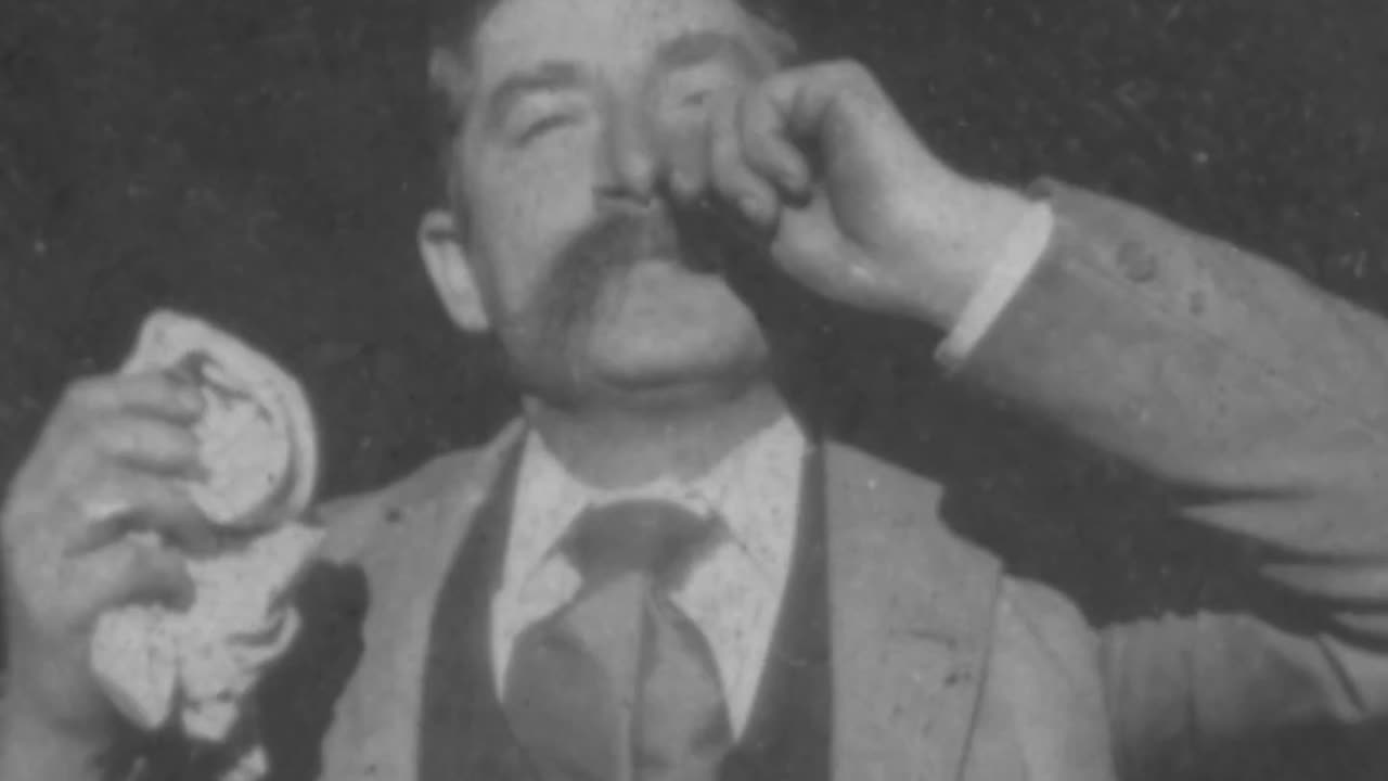 Edison Kinetoscopic Record Of A Sneeze (1894 Original Black & White Film)