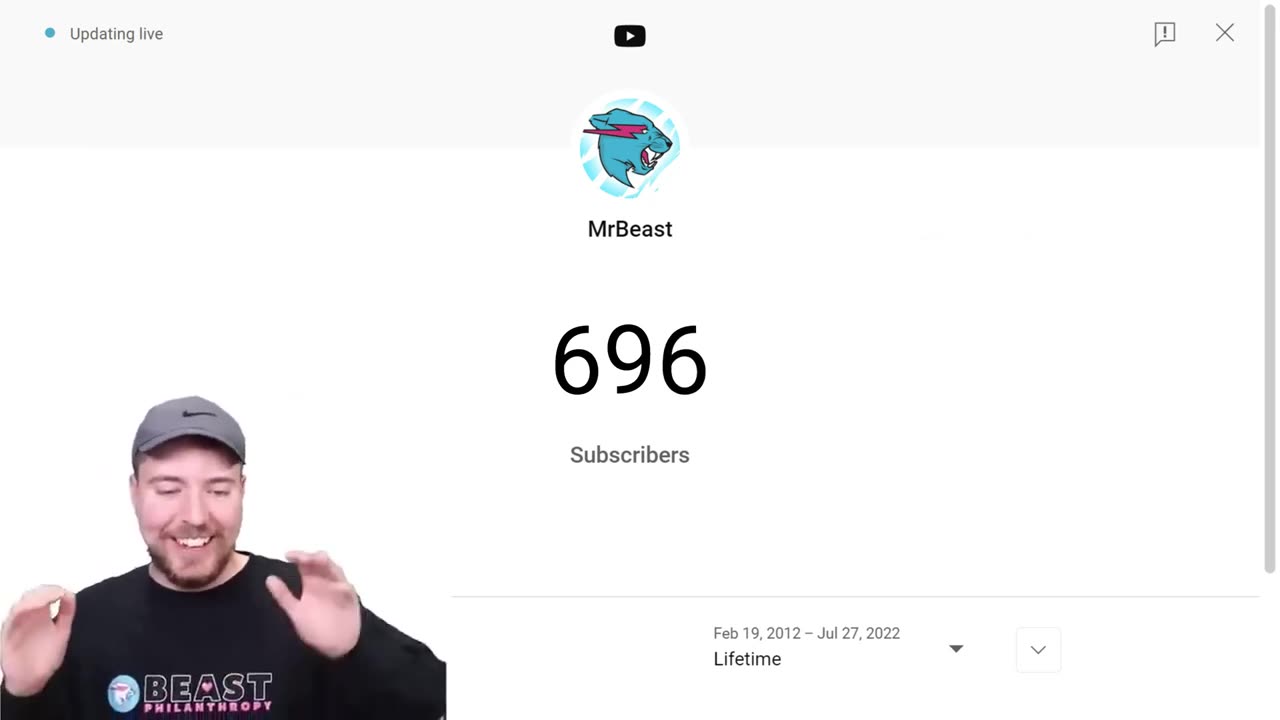 MrBeast Hit 696 Subscribe !