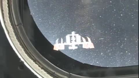 They were trying to show the ISS through a spaceship window