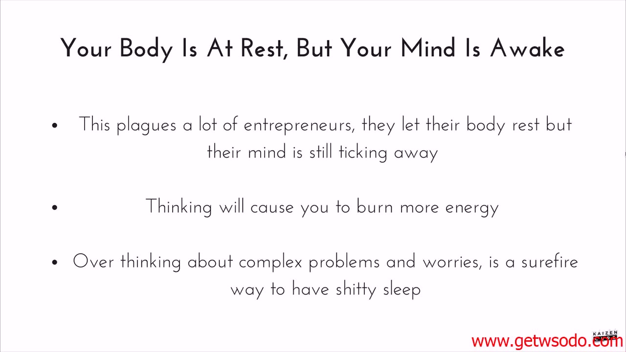 Iman Gadzhi: Kaizen Cure 14 - Success is in Sleep