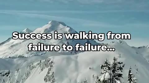 Success is walking from failure to failure... #psychology #facts #knowledge #motivation #subscribe