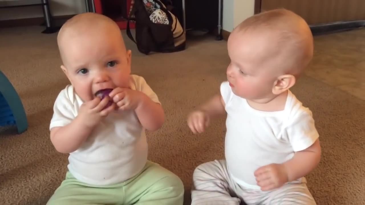 Twin Baby Girls Fight Over Pacifier | Cutest Babies | KYOOT