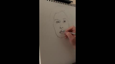 Time-lapse video portrait drawing of Emma, Butlers in Love. Stacey Farber.