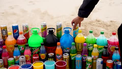 Coca Cola vs Mentos & Big Fanta, Mtn Dew, Monster, Schweppes, Sprite and Popular Sodas-16