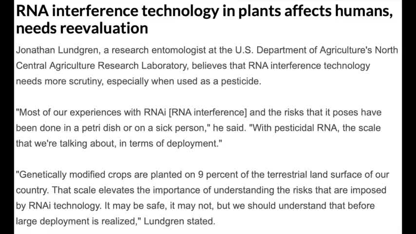 FOOD INTERFERENCE CROP TECHNOLOGY WEAPONIZES FOOD 💥