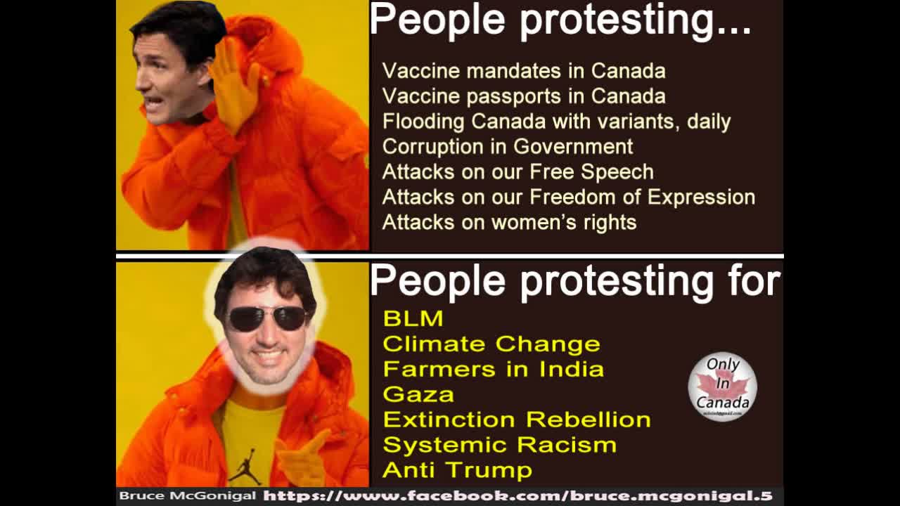 Why is protesting Justin Trudeau a sin in Canada?