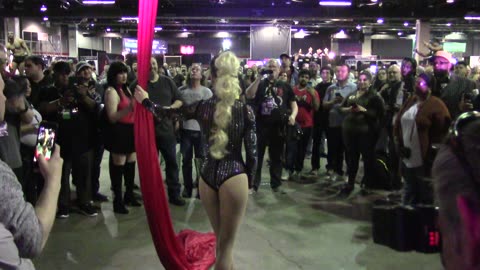 Exxxotica Expo Chicago 2019 Chi-Town After Dark TV - Ashley Addison Aerialist Performances