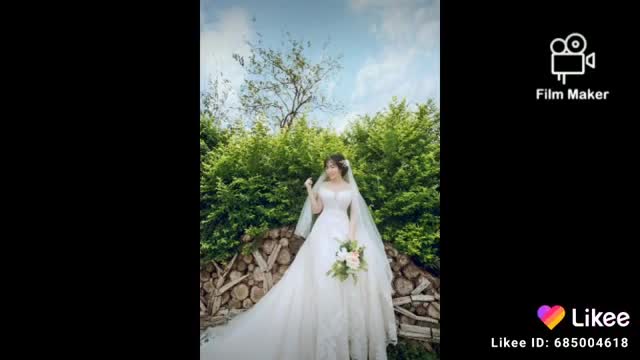 Happy wedding dress