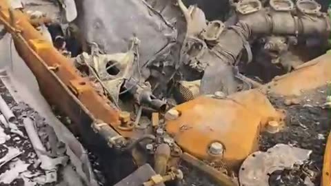 Ukrainian tank destroyed by the Wagners just outside Bakhmut