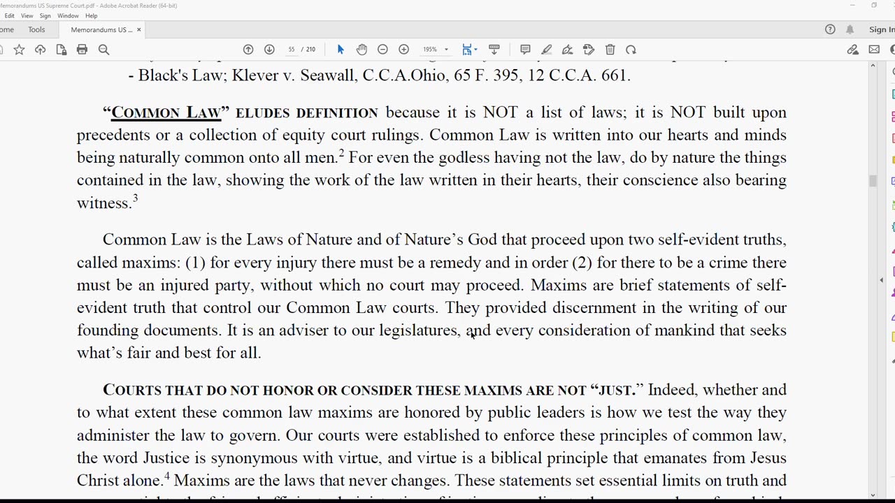 Memorandum Rules of Common Law Part 8 of 19