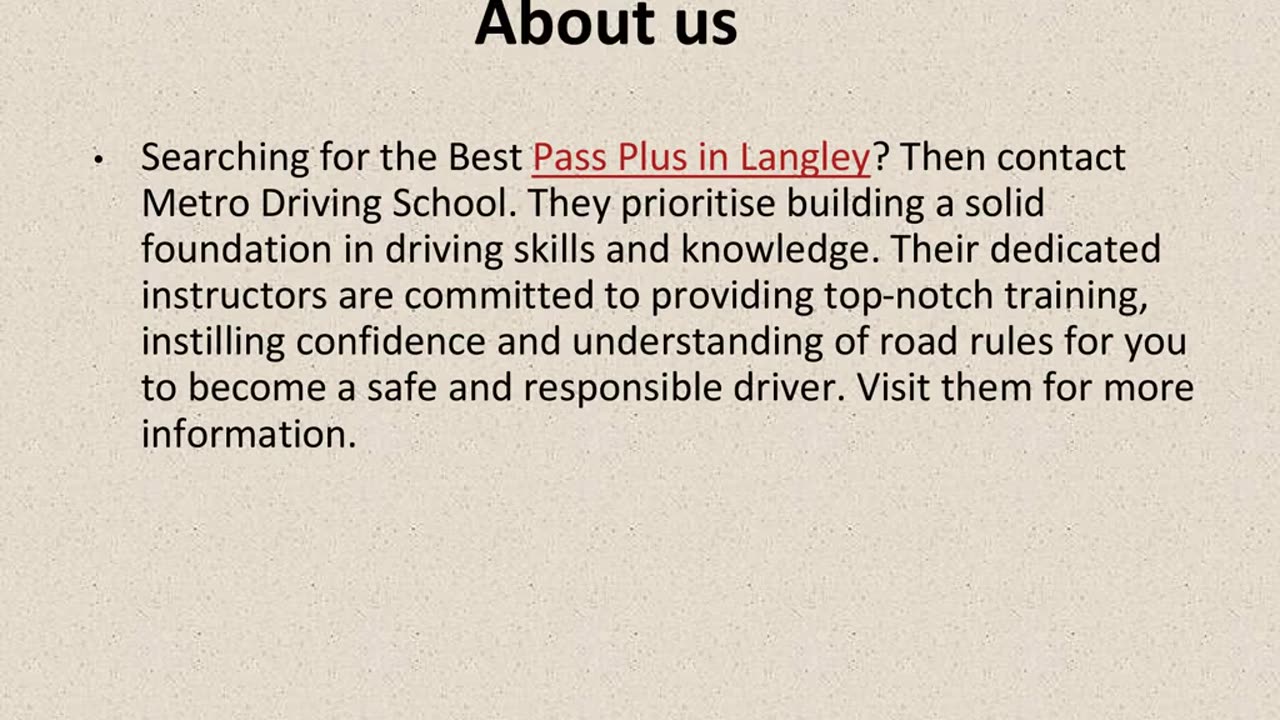 Best Pass Plus in Langley.