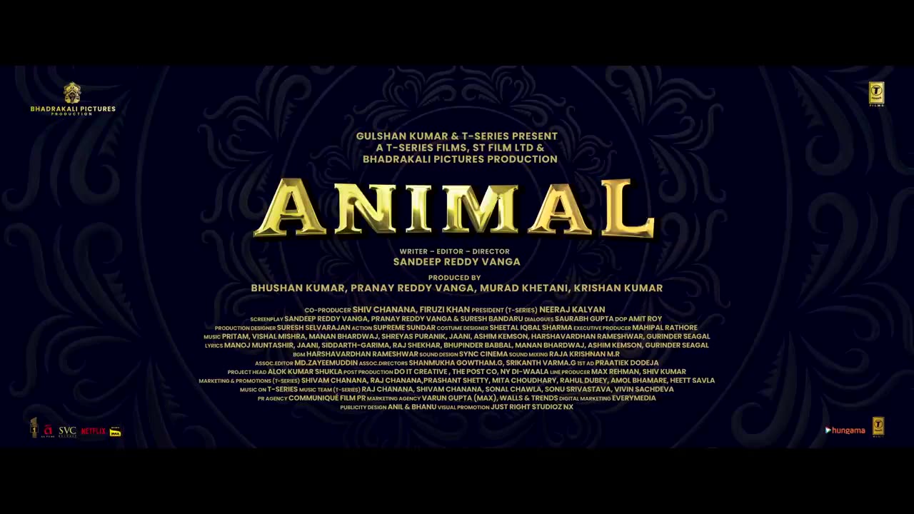 ANIMAL: HUA MAIN (Song) | Ranbir Kapoor | Rashmika M | Sandeep V | Raghav,Manoj M | Bhushan K