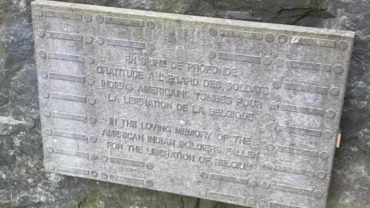 World War Two Native American Monument near Bastogne