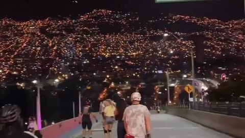 Night skating in Medellín, Colombia.