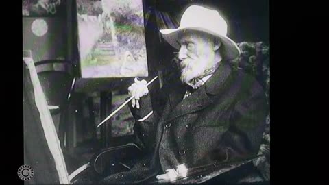 Archival footage capturing Renoir in his studio. Recorded at The Barnes Foundation.