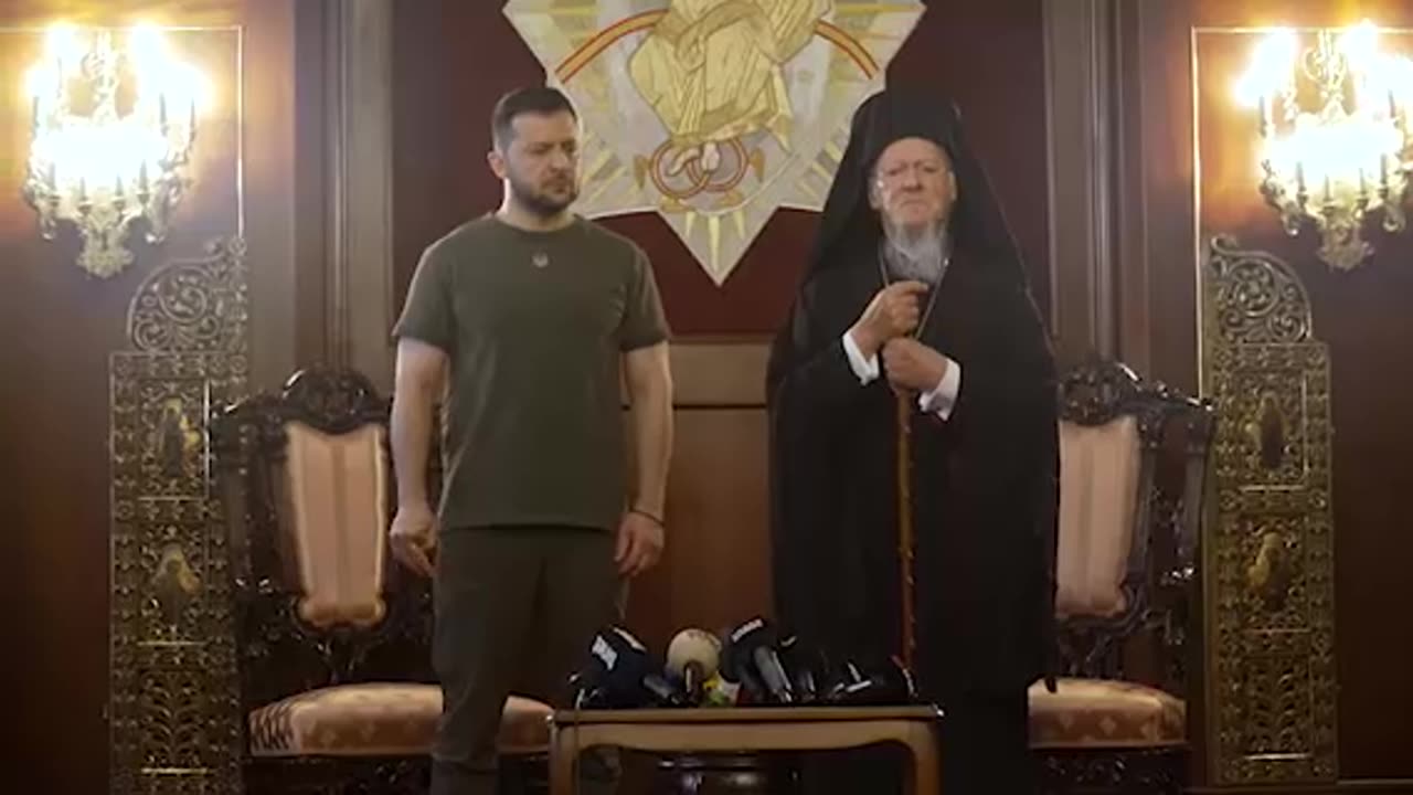 Zelenskiy meeting with Ecumenical Patriarch Bartholomew.