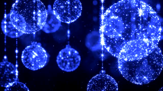 cool blue christmas pendant with led video background