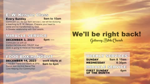 Wage War (Pastor Tony frazee) Gateway Bible Church 630pm 2023-11-29