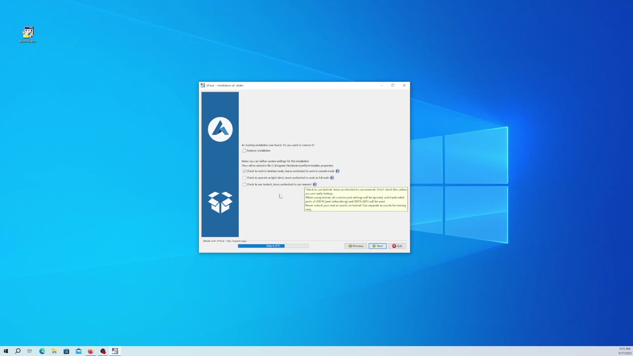 06 Ardor wallet on Windows