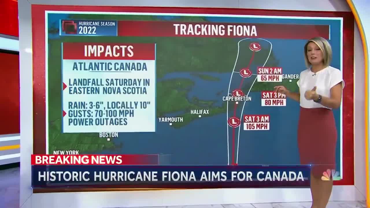Hurricane Fiona Targeting Canada After Battering Bermuda