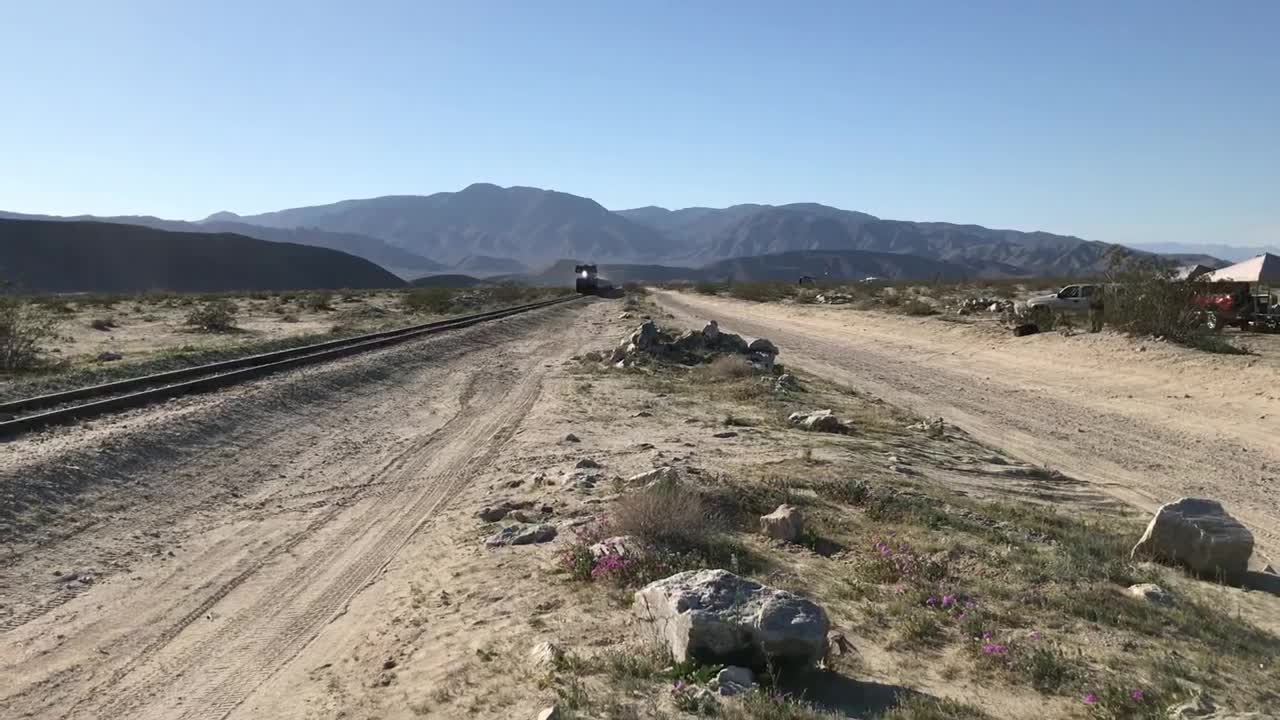 Southbound US Gypsum narrow gauge ore train