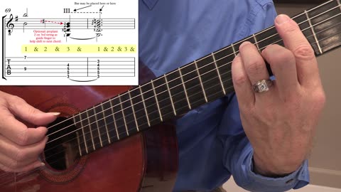 Technique Left-Hand, Part 2 (slow section). Video 25: m69-70, G chord