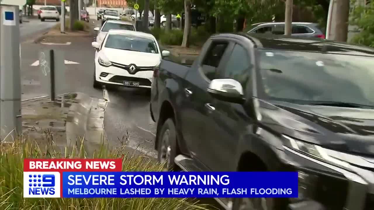 Severe storms bringing flash flooding to several Melbourne suburbs