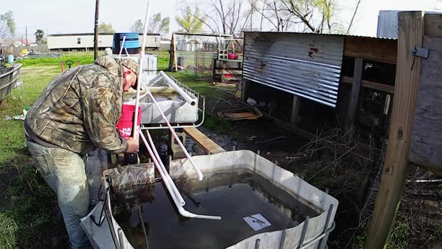 Putting my aquaponics garden together.