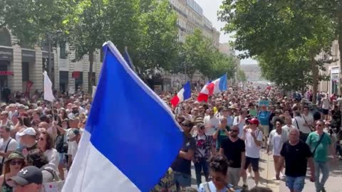 24/07/2021-MARSIGLIA, FRANCIA IMPONENTE MANIFESTAZIONE