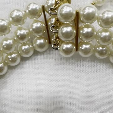 18KGP Pearl Choker Necklace. Made in Korea. Rare Find. Party. Event. Bridal