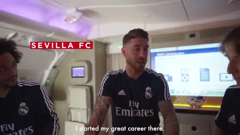 MARCELO, BALE, RAMOS and their teammates | FUNNY MOMENTS Emirates A380!