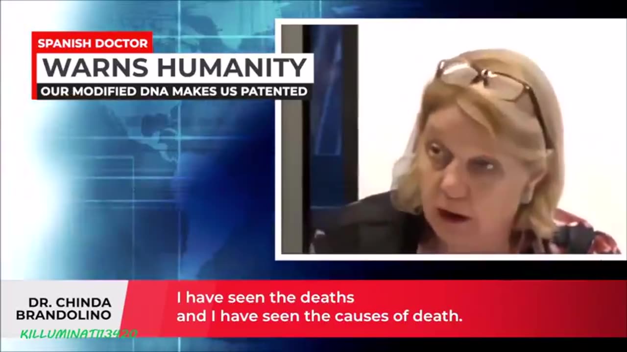 SPANISH DOCTOR CHINDA BRANDOLINO WARNS HUMANITY OUR MODIFIED DNA MAKES US PATENTED