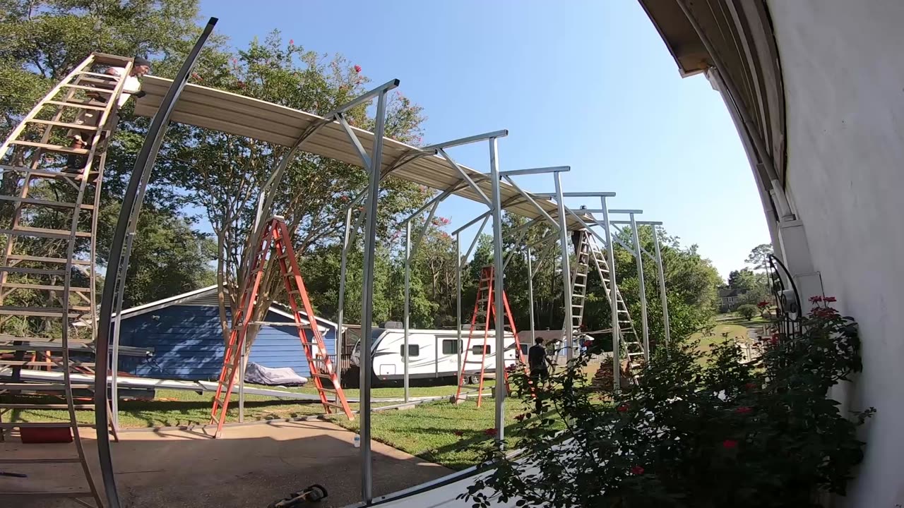 RV canopy install