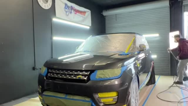 Frostbite Range Rover Part-2 #raail #drpigment #rangerover #peelablepaint #liquidwrap #cartok #work