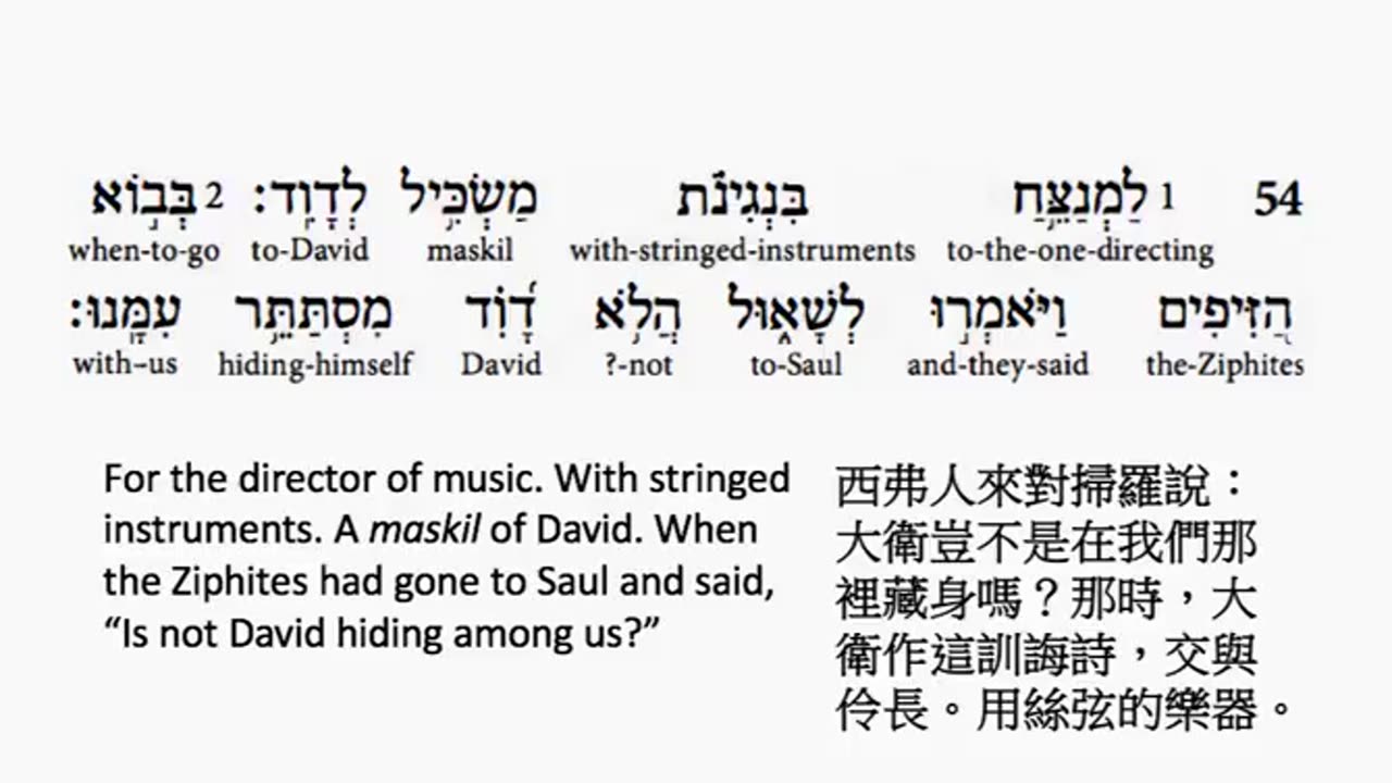 psalm 54 in hebrew _ salmo 54 en hebreo