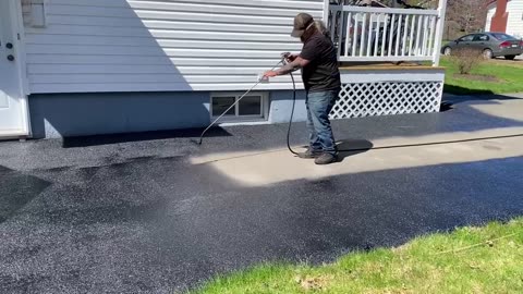 Professional Asphalt Spray Sealing: “The Super Soaker One” Top Coats Pavement Maintenance
