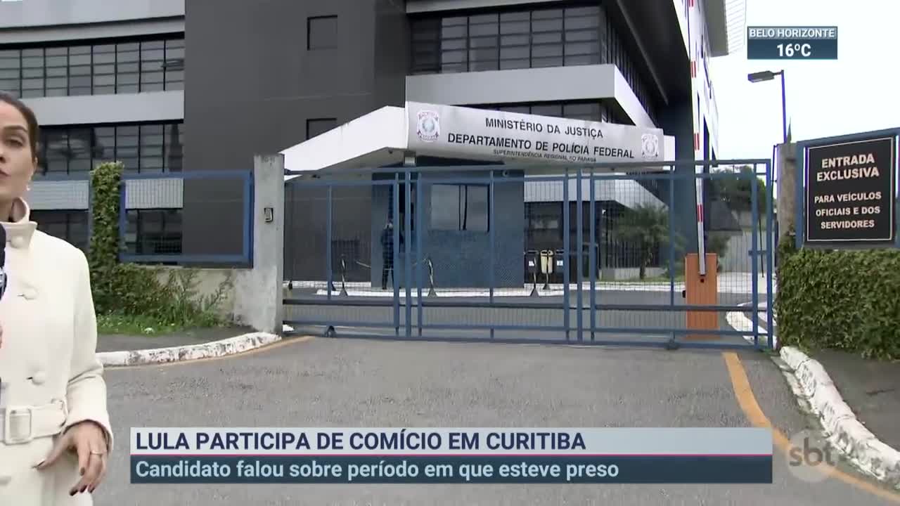 Comício de Lula em Curitiba é chamado de "redenção" | SBT Brasil (17/09/22)