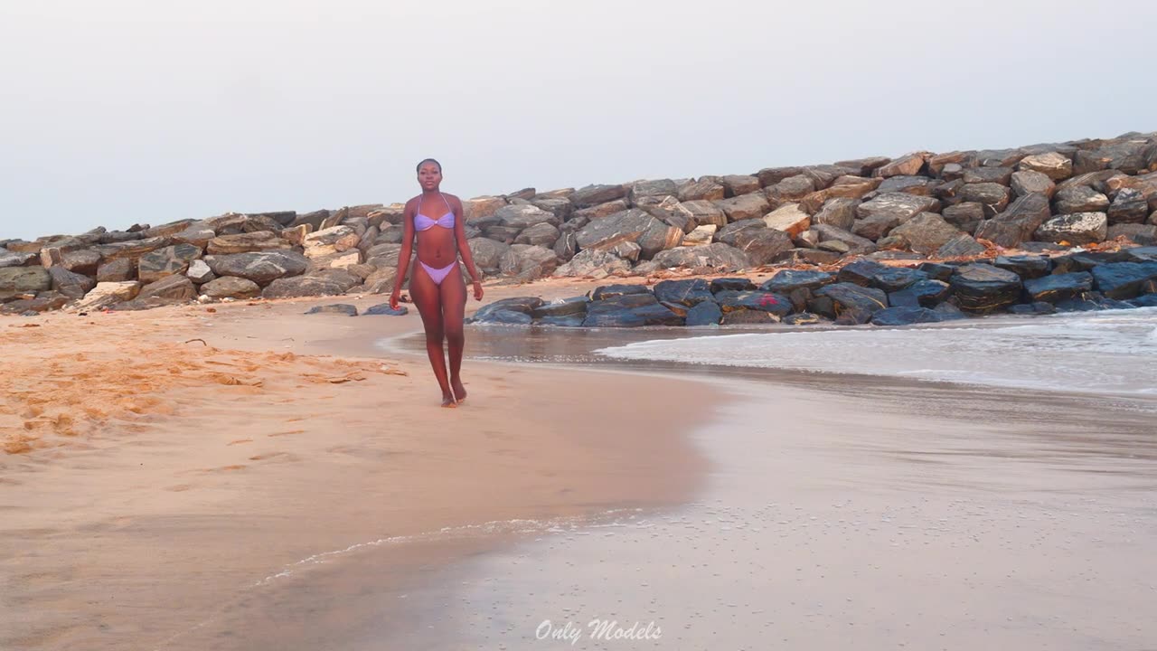 "Beach & Bikinis: Ama in Slow Motion 4K | Butterfly Swimwear"