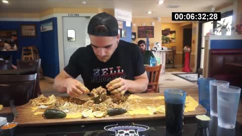 A beast smashed the burrito challenge.