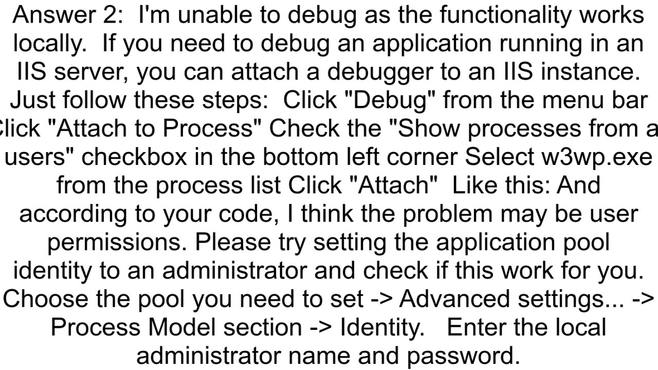 JSON file create issue on IIS production server