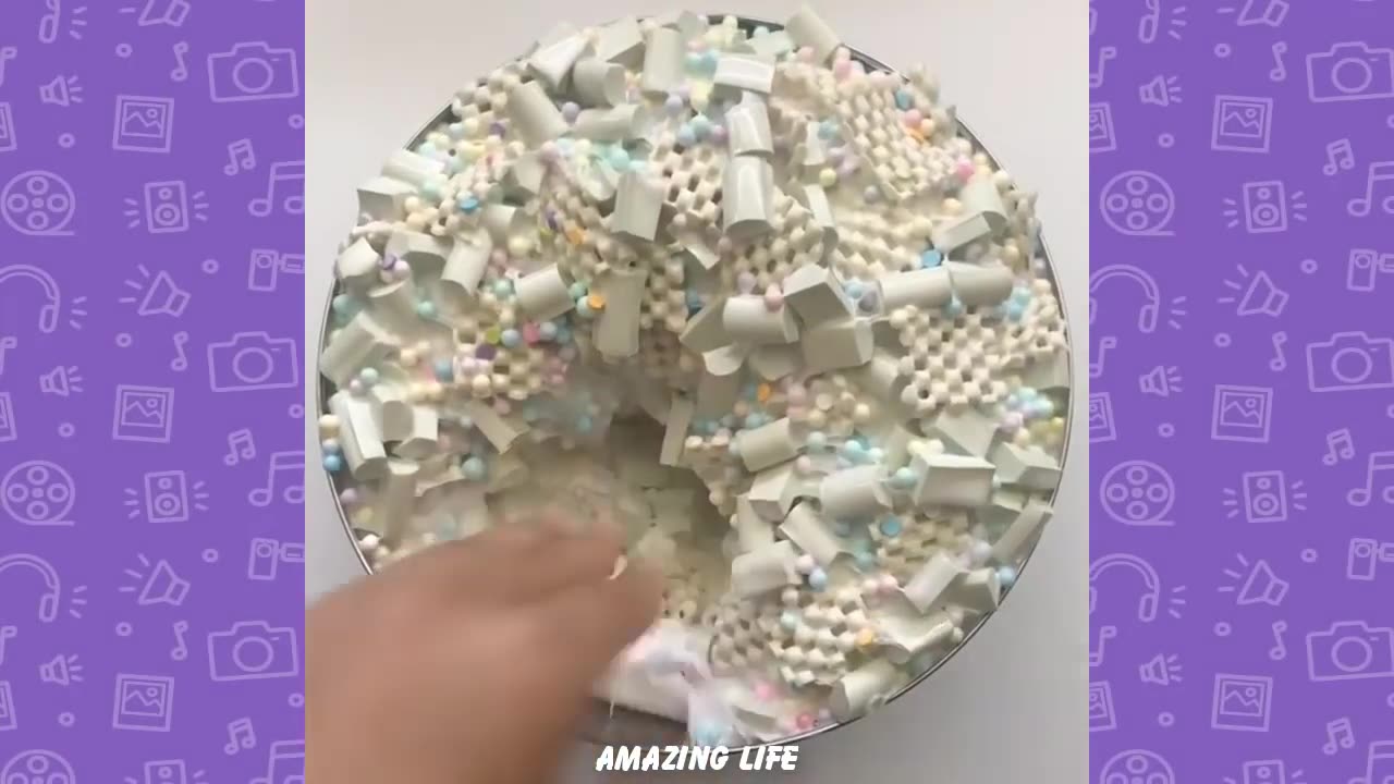 Satisfying slime 💖 mixing l so satisfying sound