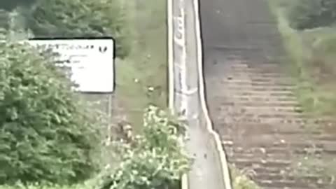 playing with water slide gone wrong