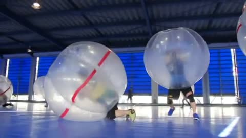 Bubble soccer rivets fans in Japan