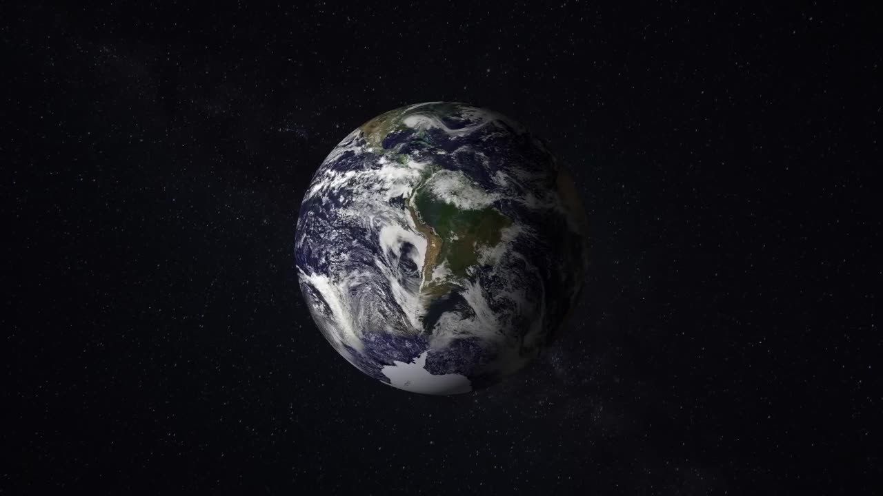 Earth Rotating | Eternal Spin: Earth Rotating in the Vastness of Space 4K