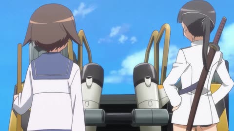 Strike Witches - Mio demonstrates the Striker Unit