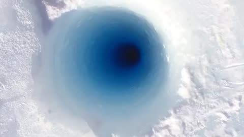 Listen to the strange sound a block of ice makes when it hits the bottom