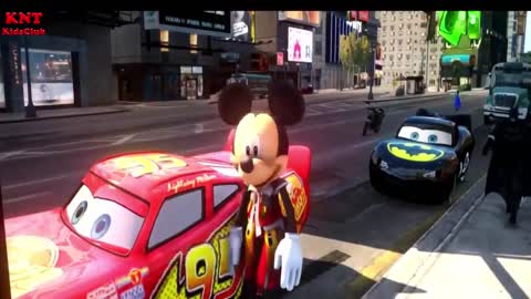 Cars Lightning Mcqueean Batman Mickey Mouse meets Disney.mp4