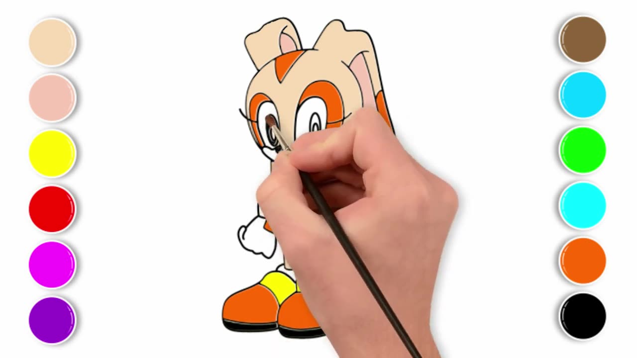 How to Draw Sonic the Hedgehog Cream The Rabbit | Really Easy Drawing Tutorial